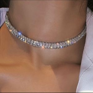 18K Diamond Baguette Necklace